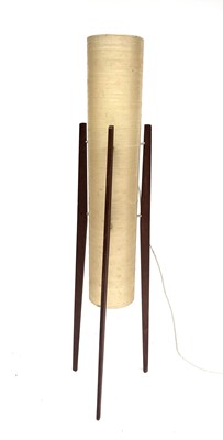 Lot 218 - A 1970s teak "rocket" floor standing lamp,...