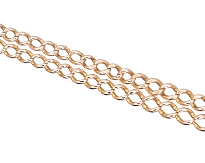 Lot 21 - A 9k curb-link 17" neck chain.
