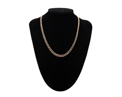 Lot 21 - A 9k curb-link 17" neck chain.
