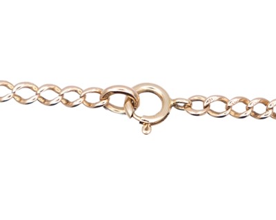 Lot 21 - A 9k curb-link 17" neck chain.