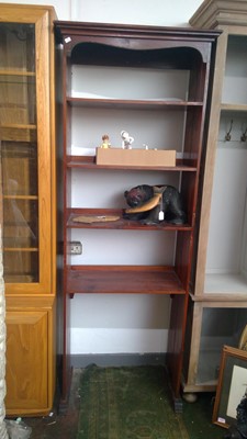 Lot 3188 - A pine open tall bookcase, mid 20th century,...