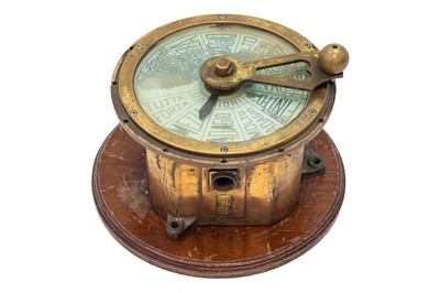 Lot 144 - A large brass Italian ship's telegraph by San Giorgio.