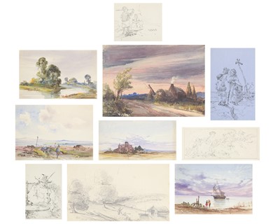 Lot 341 - A small portfolio of Victorian Watercolours and Sketches