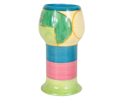 Lot 2 - A Clarice Cliff Fantasque Pastel Melon pattern vase.