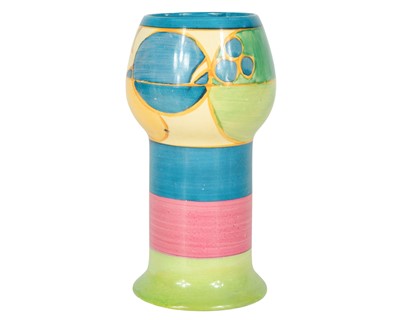 Lot 2 - A Clarice Cliff Fantasque Pastel Melon pattern vase.