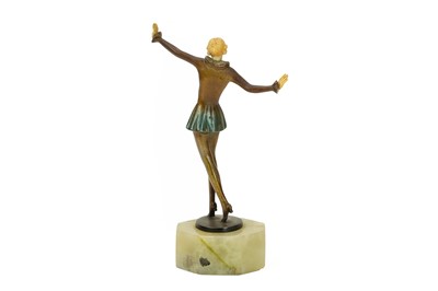 Lot 364 - Josef Lorenzl (1892-1950), an Art Deco cold painted bronze and ivory figure.