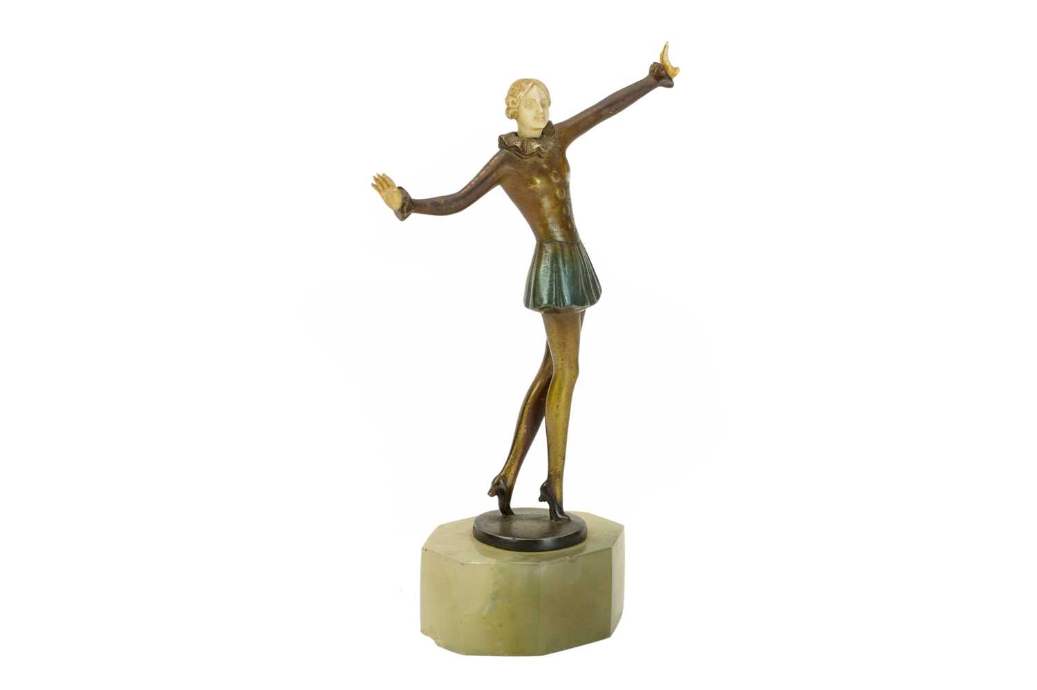 Lot 364 - Josef Lorenzl (1892-1950), an Art Deco cold painted bronze and ivory figure.