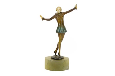 Lot 364 - Josef Lorenzl (1892-1950), an Art Deco cold painted bronze and ivory figure.