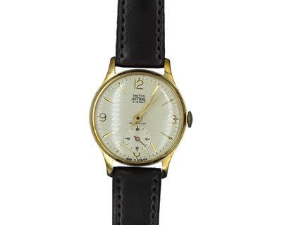 Lot 674 - SMITHS - An Astal 15 jewel gold-plated gentleman's manual wind dress wristwatch.