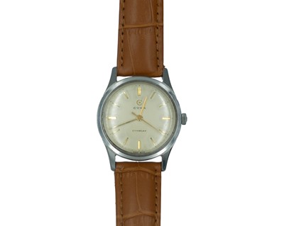 Lot 631 - CYMA - A Cymaflex stainless steel gentleman's manual wind wristwatch.