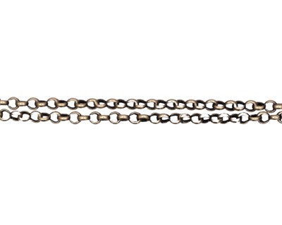 Lot 70 - A 9k hallmarked gold belcher link 21" neck chain.