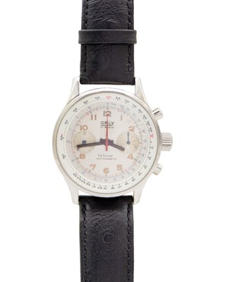 Lot 612 - ORLY - An EB Suisse chronograph stainless steel manual wind gentleman's wristwatch.