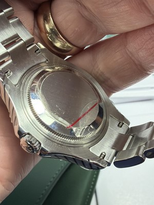 Lot 658 - ROLEX - A fine Yacht-Master platinum and steel gentleman's mid-size bracelet wristwatch.