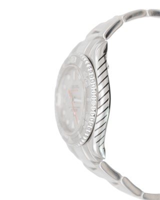 Lot 658 - ROLEX - A fine Yacht-Master platinum and steel gentleman's mid-size bracelet wristwatch.