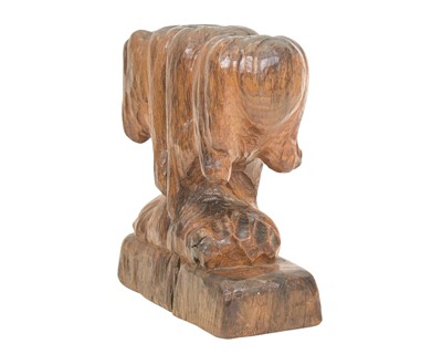 Lot 40 - A carved oak candelabrum.