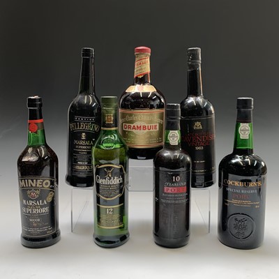 Lot 37 - Seven mixed bottles, comprising of Port,...