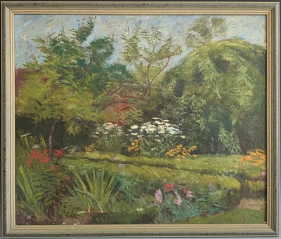 Lot 1269 - Jacqueline READER (1933 - 2014) Garden Oil on...