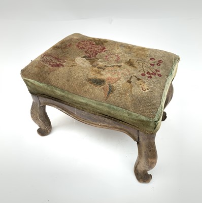 Lot 3099 - A French provincial walnut footstool, 19th...
