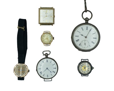 Lot 727 - A collection of mechanical watches for repairs or spares, including a 9k lady's wristwatch.