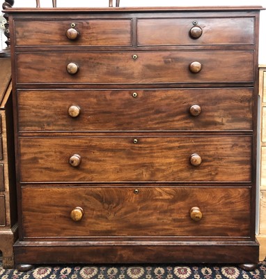 Lot 3175 - A Victorian mahogany chest of two short and...