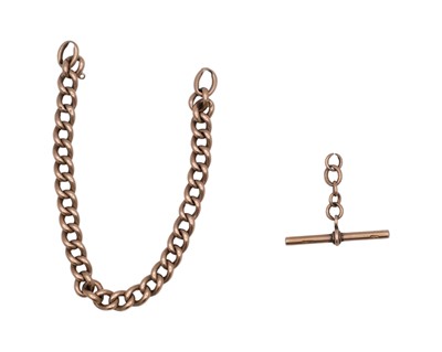Lot 91 - A 9k gold hollow curb link bracelet.