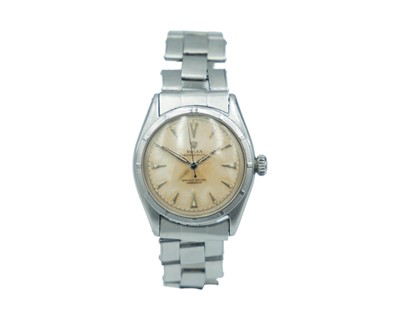 Lot 663 - ROLEX - An Oyster Perpetual Chronometer automatic stainless steel gentleman's bracelet wristwatch.