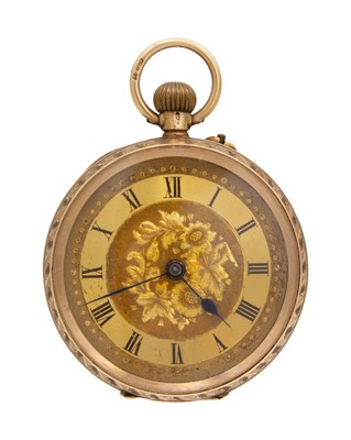 Lot 507 - A 12k cased Swiss cylinder fob pocket watch.