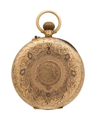 Lot 507 - A 12k cased Swiss cylinder fob pocket watch.