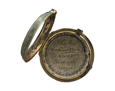 Lot 508 - An 18th-century gilt metal and shagreen pair cased fusee verge pocket watch, Wm Harrison London.