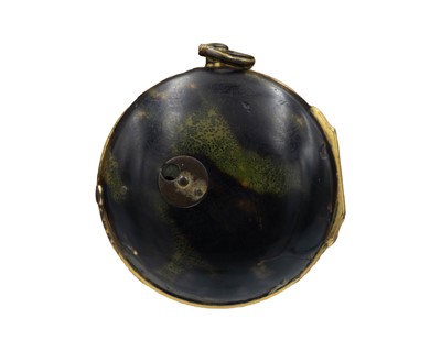 Lot 509 - An 18th-century gilt-metal and green stained tortoiseshell fusee verge pocket watch, Willm Webster, London.