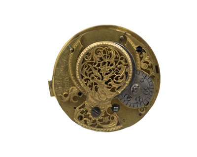 Lot 509 - An 18th-century gilt-metal and green stained tortoiseshell fusee verge pocket watch, Willm Webster, London.