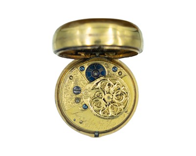 Lot 510 - An 18th-century gilt pair case fusee verge pocket watch, signed Jas Scholfield, Barnsley.