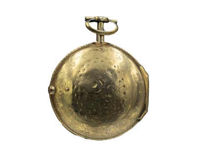 Lot 510 - An 18th-century gilt pair case fusee verge pocket watch, signed Jas Scholfield, Barnsley.