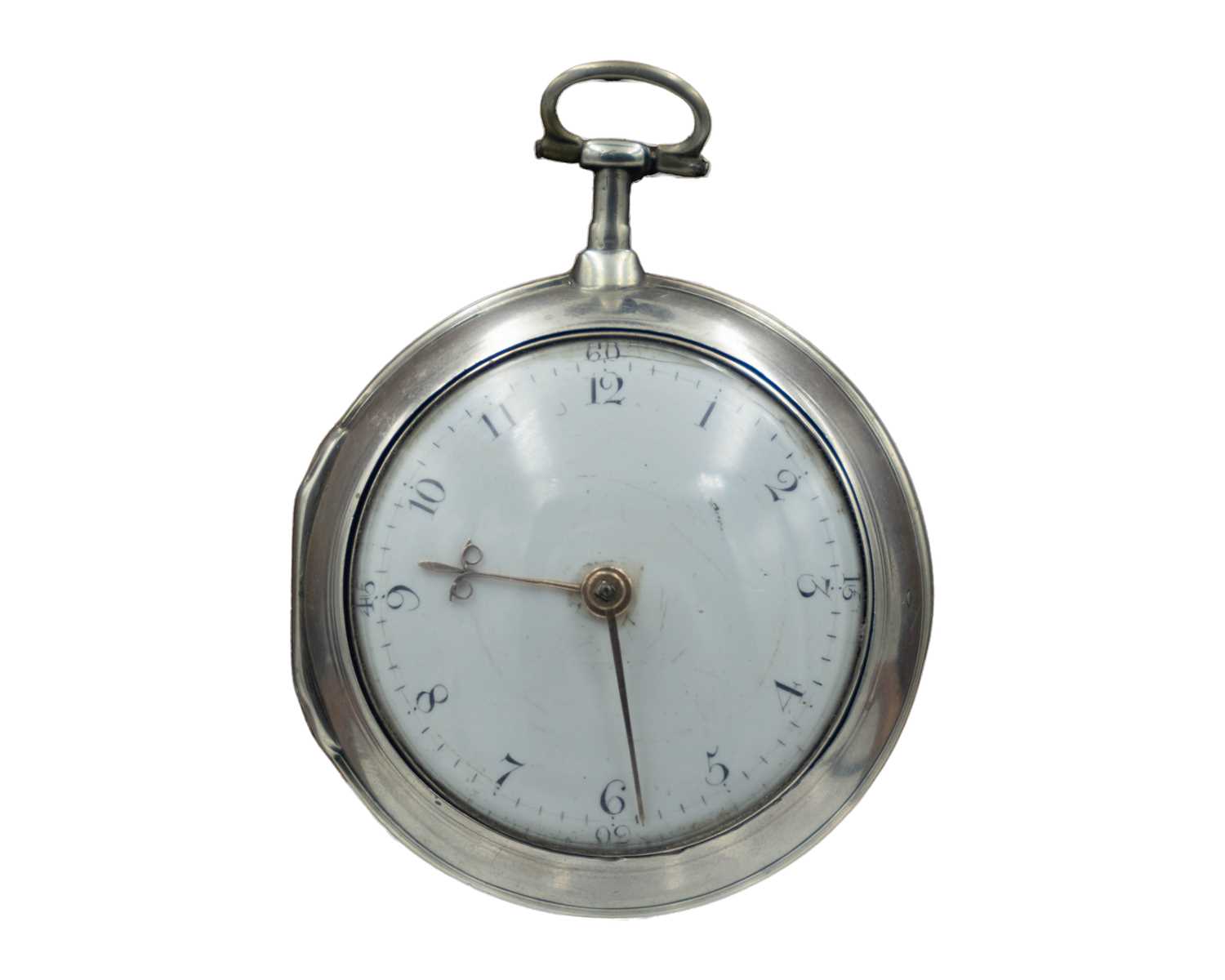 Lot 511 - A George III silver pair case fusee verge pocket watch, signed Walker, London.