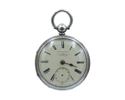 Lot 524 - A silver-cased fusee-lever key wind pocket watch signed E. S. COMBERBACH, BLACKBURN.