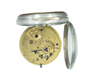 Lot 524 - A silver-cased fusee-lever key wind pocket watch signed E. S. COMBERBACH, BLACKBURN.
