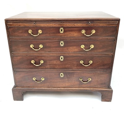 Lot 3140 - An early George III mahogany chest, with...