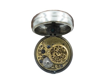Lot 517 - A George III silver pair-case fusee-verge pocket watch, signed Jn Payton, London.