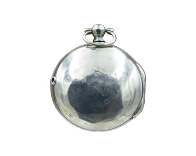 Lot 517 - A George III silver pair-case fusee-verge pocket watch, signed Jn Payton, London.