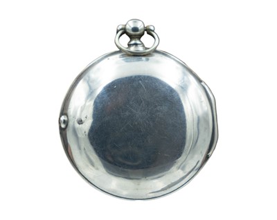 Lot 516 - Cornish interest - A George III silver pair-case fusee verge pocket watch, signed Jsr Levy, TRURO.