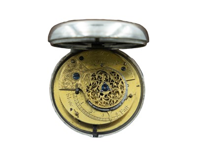 Lot 520 - A George III silver pair-case fusee verge pocket watch, by James McCabe, Royal Exchange, London.