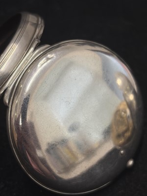 Lot 513 - A George III silver pair-case fusee verge pocket watch, signed T Betterton, London.