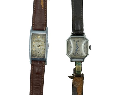Lot 667 - ROTARY - An Art Deco silver-cased gentleman's manual wind wristwatch.