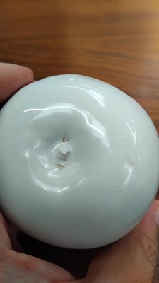 Lot 108 - A Troika white pottery apple.
