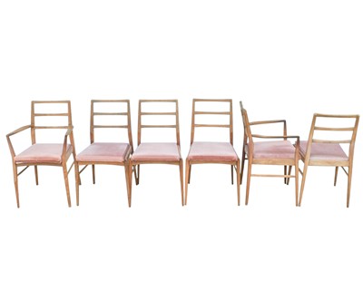 Lot 48 - Richard Hornby for Fyne Ladye, a teak extending dining table and six chairs.