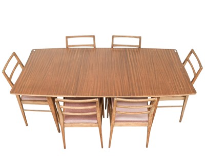 Lot 48 - Richard Hornby for Fyne Ladye, a teak extending dining table and six chairs.