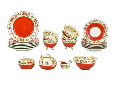 Lot 296 - A Porsgrund Norge 'Wedding Procession' pattern tea service.