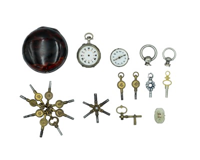 Lot 697 - A collection of pocket watch spares and accessories.