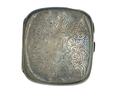 Lot 65 - A silver cigarette case by Smith & Bartlam.