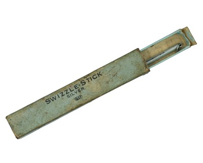 Lot 566 - A George VI silver fob cocktail swizzle stick by Deakin & Francis, within original box.